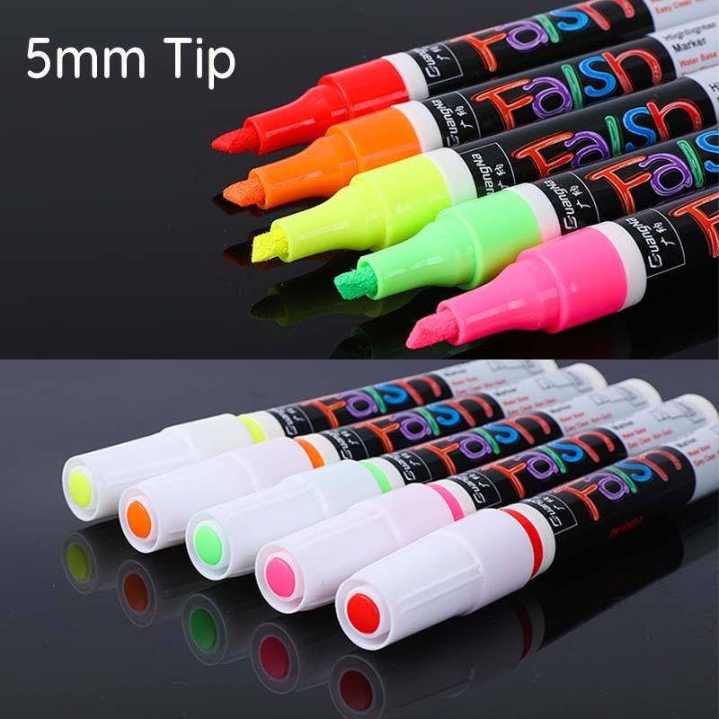 Liquid Chalk Markers for Chalkboard 8 Pack / 12 Pack Dry Erase Fluorescent Neon Highlighter Pen Non Toxic Safe Washable Marker for School Chalkboard