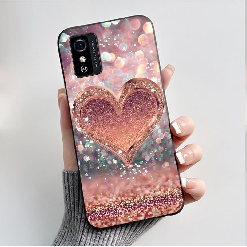 Printing Pattern Case For ZTE Blade L9 Soft Silicone Black Shell Cover Cute Flower Cartoon Casing