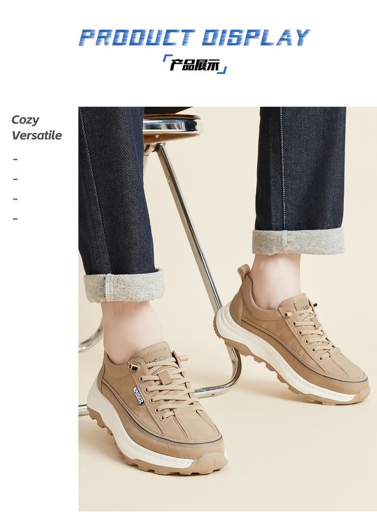 Caesar lace up men's casual board shoes 2026 new high-end skateboard sports shoes fashionable and versatile trendy shoes for men