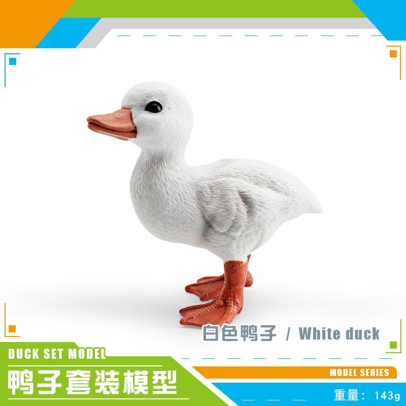 Simulation Poultry Farm Pasture Animal Model Yard Little Duck Yellow Duck White Duck Static Ornament Toy