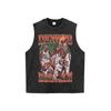 Unisex Vintage Washed Cotton Long Sleeve Tee Oversized Fit Streetwear Graphic Print Round Neck