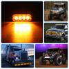 RIGIDON 4 шт. 8,5 см стробоскопический светодиодный светильник 12 Вт 12-24 В 4 светодиода аварийный стробоскопический светильник (Оранжевый Янтарь) Вспомогательное освещение для различных транспортных средств
