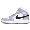 Air Jordan 1 Mid Кожаные Скользкие Устойчивые к истиранию Высокие Винтажные Баскетбольные Кроссовки Женские BQ6472-115(КомандаДесять-Мисс)