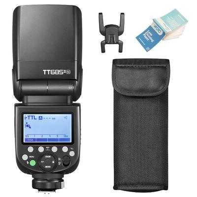 Вспышка Godox GODOX GN60 HSS Синхронизация Световая головка Сверхбыстрая перезарядка Совместима с Nikon и Z7 [Авторизованный дилер] TT685II-N Световая головка, i-TTL 1/8000с