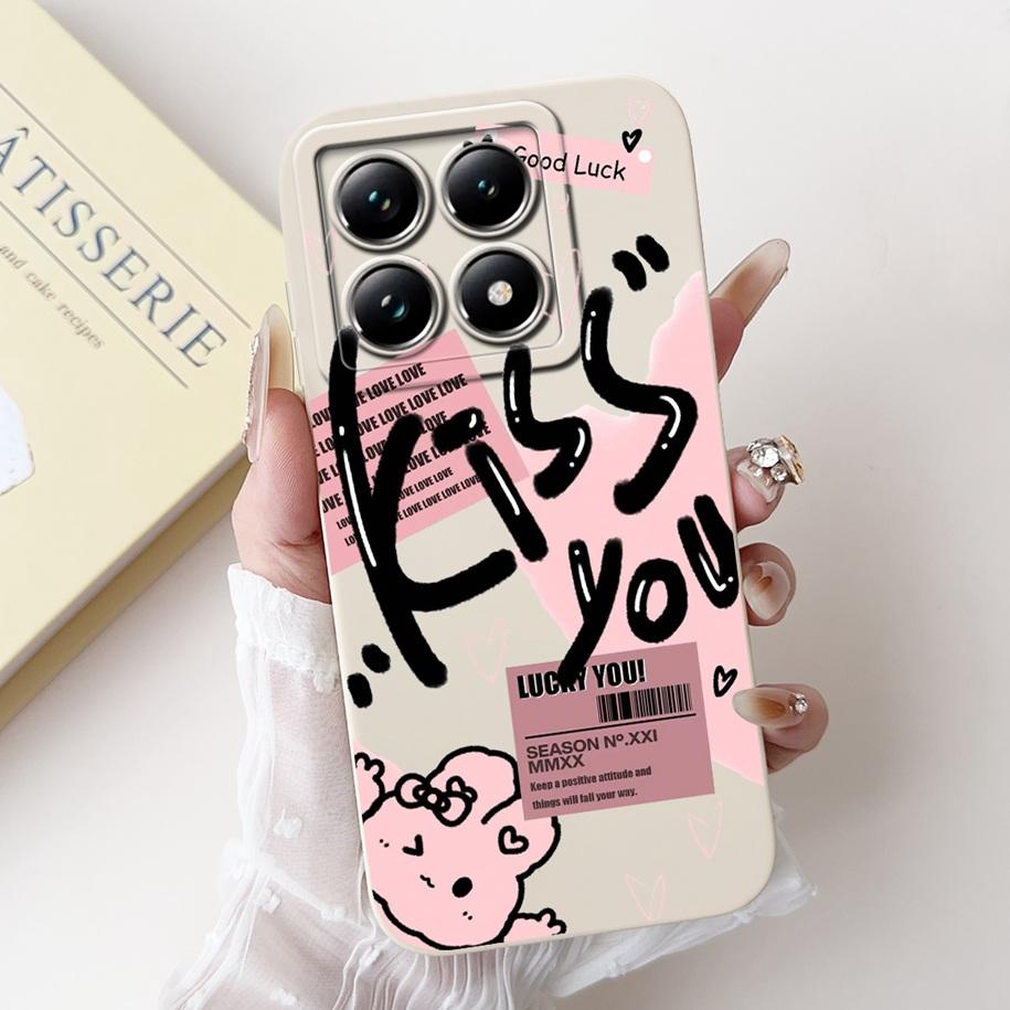 For Xiaomi 14T Pro Case For Xiaomi 14T Phone Case Cute Panda Rabbit Luxury TPU Protective Skin Cover For Xiaomi Mi 14T Pro Coque