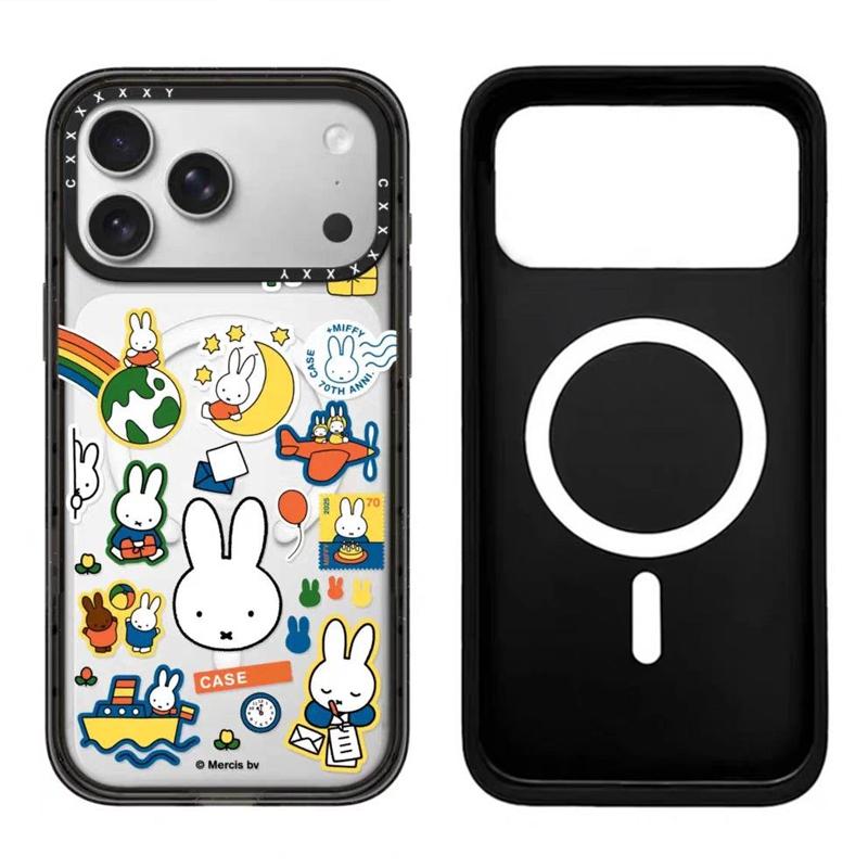 Несколько крутых чехлов Miffy Магнитные Мягкий ТПУ для IPhone 17ProMax/16/15Pro Забавный Мультяшный Защитный Чехол Совместимый Магнитный Держатель