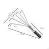 Gardening Hand Rake Grass 5 Tines with Ergonomic Handle Stainless Steel Small Leaf
