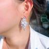 Игольчатые серьги Супер Фея Тренд Корейские Серьги Лист Циркон Жемчуг Легкая Роскошь Элегантный Дизайн Серьги