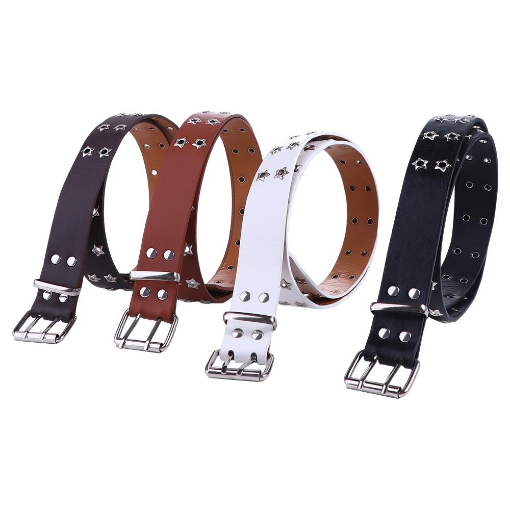 Man Belt Accessories Star Hole Waist Strap Korean Waist Belts Women Waistband Double Grommet Hole
