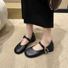 Low-heeled Four-season Small Leather Shoes Spring and Autumn New Grandma Shoes Mary Jane Can Wear Two Single Shoes Without Tiring Feet