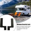 RV Window Lock 2 Pieces No Drilling RV Accessories Caravan Window Locks Safety Latch for Motorhome Travel Trailer Protection