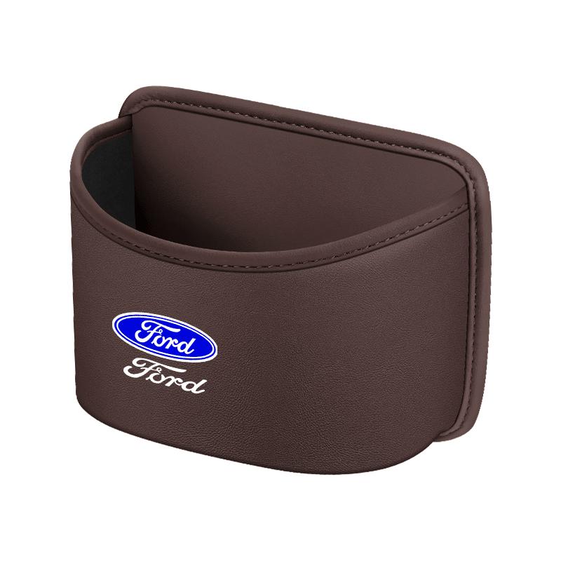 BBBK3 For Ford Mondeo Focus Explorer Escape Kuga Everest Bronco F-150 Ranger Transit Car Leather Storage Box Garbage Container