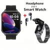 TWS 2 In 1 Smartwatch Earphone Bluetooth Headset Call Watch Men Health Monitoring NFC Women Sport Wristwatch With Earphone