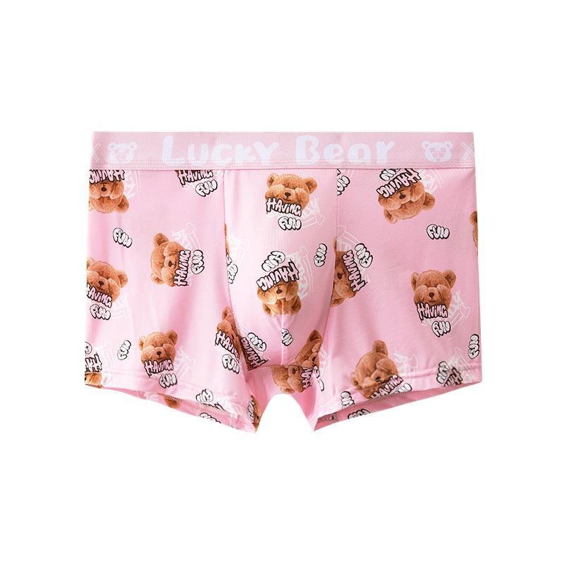 Нижнее белье мужские модные короткие классные сексуальные трусики мужские шорты-боксеры с принтом медведя мужские хип-хоп трусы размер L-3XL