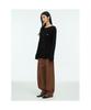 Anggae Paneled Rib Cardigan Black