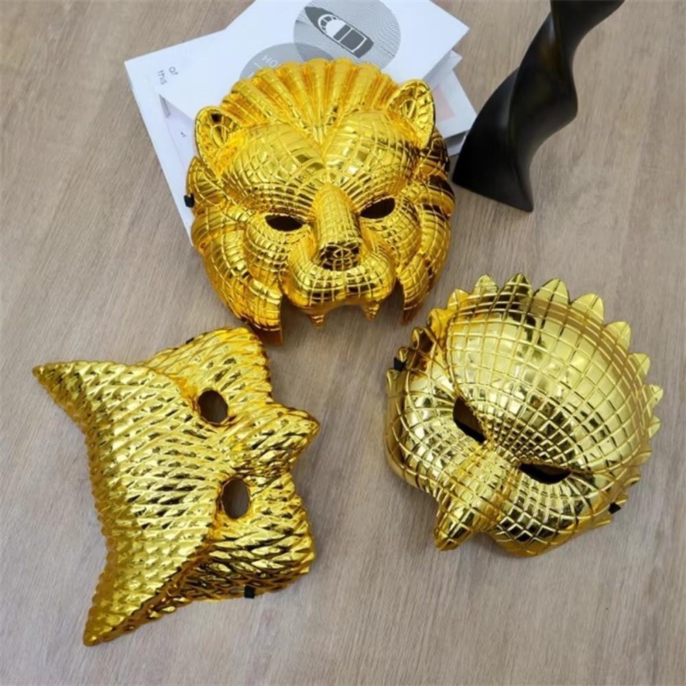 Golden Party Ball Mask Animal Costume Cosplay Mask Creative Full Face Mask  Costume Accessories
