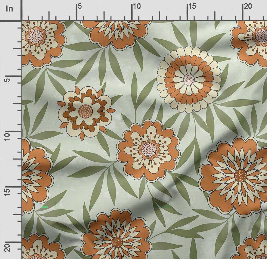 Soimoi Floral Print,  Cotton Cambric Quilting Fabric Sold by The Yard- 42 Inch Wide Medium Weight Cotton Fabric Sewing  Supplies
