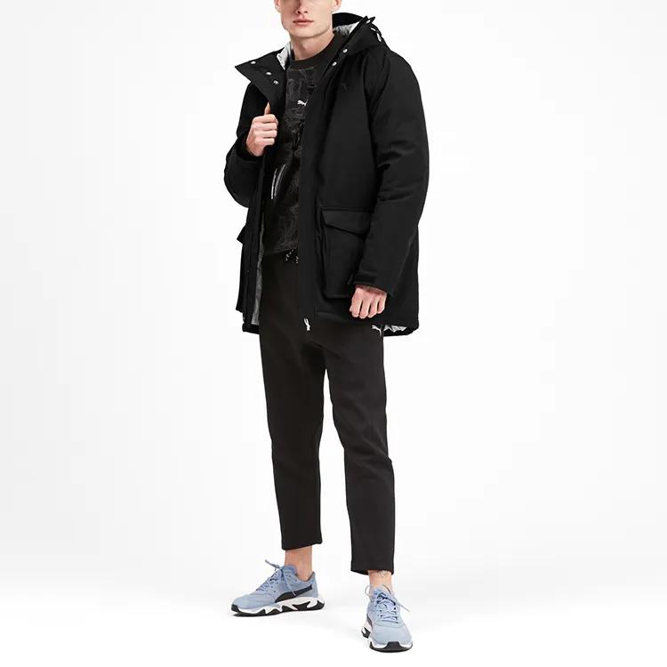 Puma Мужские пуховики Черные С капюшоном Умеренные (унисекс) Пуховики 595285 01