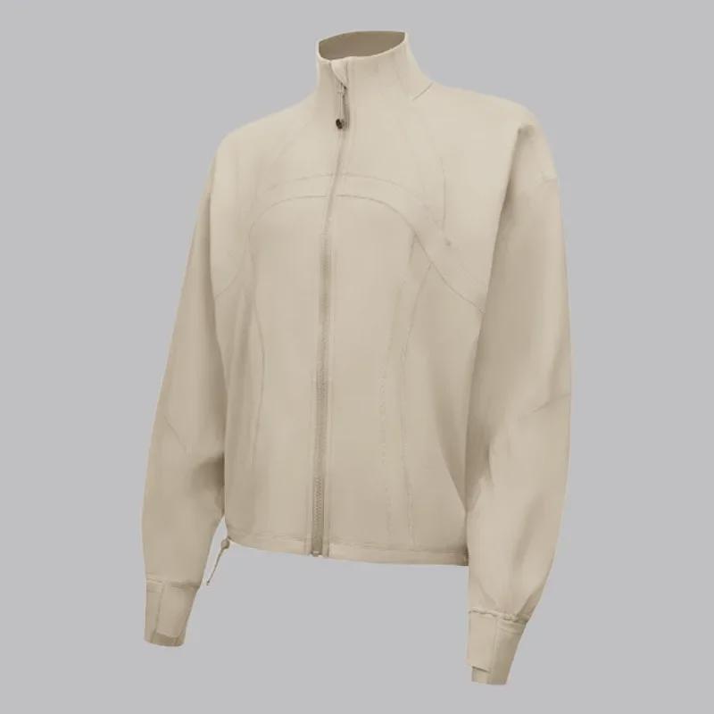 Женская осенняя ветрозащитная куртка с рукавами «летучая мышь» для занятий спортом на открытом воздухе и йоги