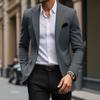 Fashionable and Casual Men's Solid Color Button Style Office Long Sleeved Sports Jacket