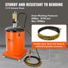 VEVOR Grease Pump, 10.5 Gallon 40L Air Operated Grease Pump with 13 ft High Pressure Hose and Grease Gun, Pneumatic Grease Bucket Pump with Wheels
