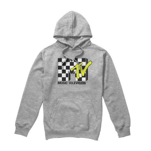 MTV Mens Checkerboard Logo Hoodie