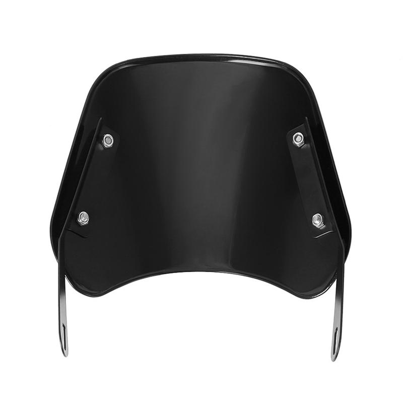 Для Yamaha Kawasaki Suzuki Cafe Racer Для Harley Honda Motorcycle Универсальный черный ветровой дефлектор ветрового стекла Обтекатель ветрового стекла