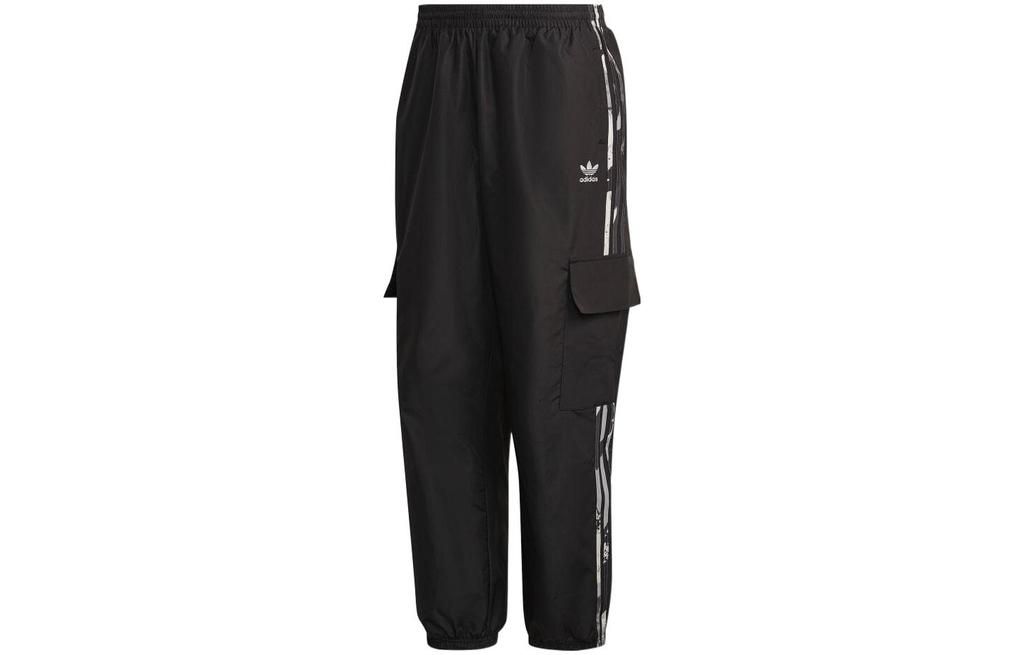 adidas Оригинальные брюки-карго мужские черные умеренные HK2809
