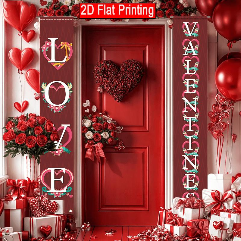 2pcs Birthday & Valentine Rose Door Couplet #5581