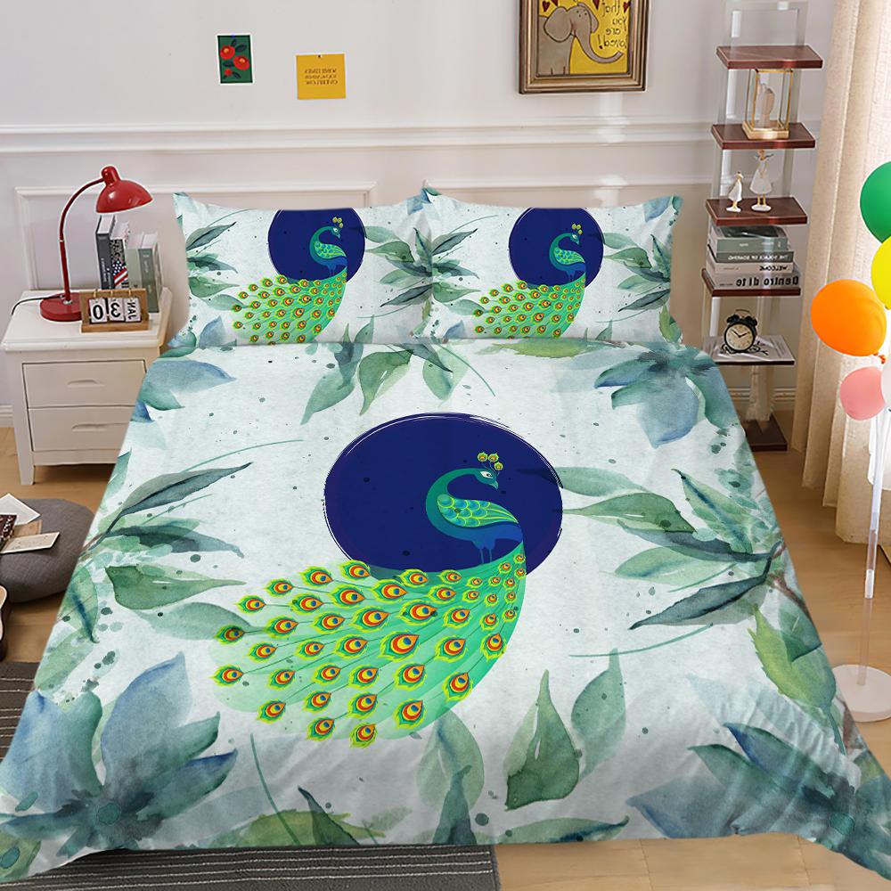 Новая мода 3D принт павлина пододеяльник ручка павлина Постельное белье пододеяльник красивый домашний покрывала один размер постельная одежда