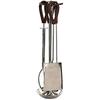 Ustensiles De Cheminée - DKD Home Decor - Argenté - Acier Inoxydable - Aluminium - 66x36x18 Cm