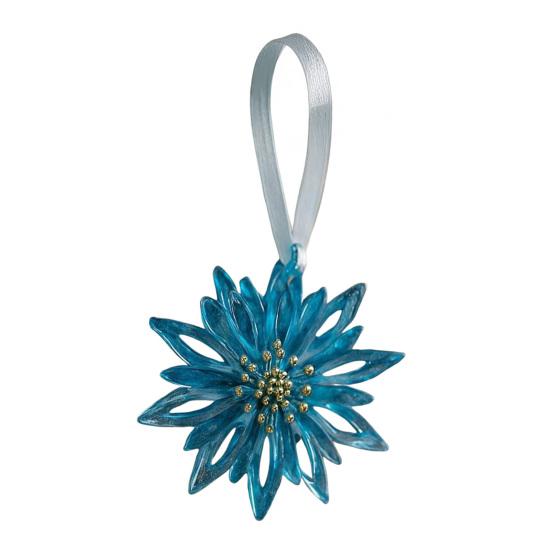 Yousheng 1/2/5Pcs Handmade Christmas Ornament Blue Golden Reindeer Snowflake Charm Christmas Tree Pendant Holiday Decoration