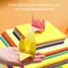 100 Sheets 15/20/25cm Square Origami Paper 10 Colors Double Sided DIY Scrapbook School Arts Crafts Kids Beginner Easy Fold Colorful Origami Sheets