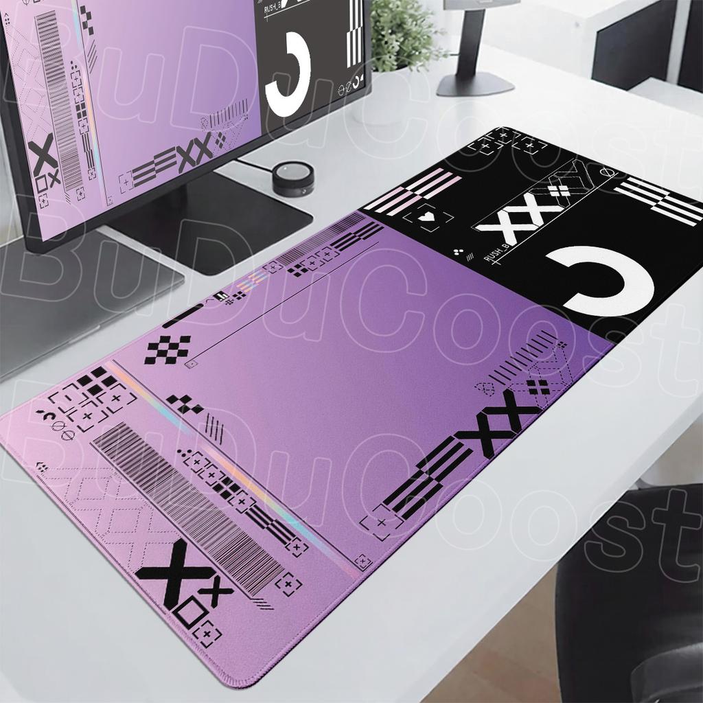 White & Black CSGO Large Computer Mouse Pad Washable Speed Keyboard Mat for E-sport FPS Gamer Deskmat Durable Stitch Edge Carpet