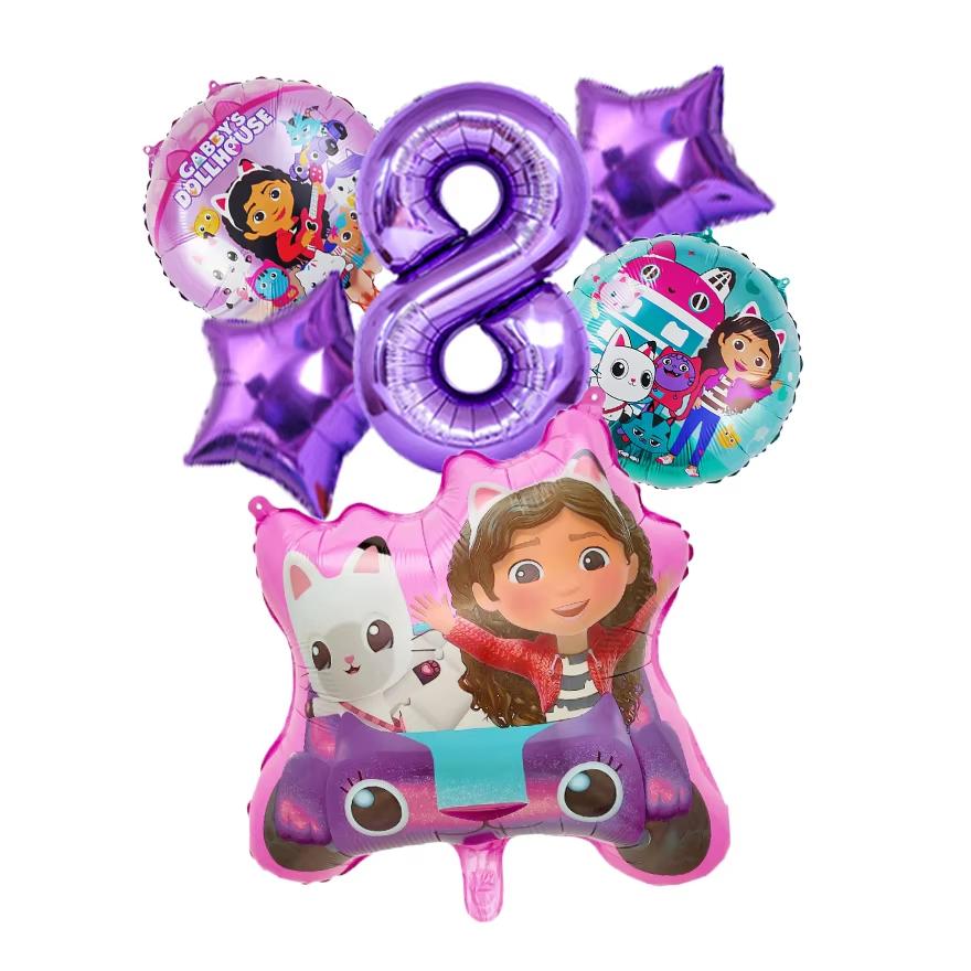 Gabby Dollhouse Birthday Party Favors Gabby Bracelets Stikers Cake Topper Balloons Classroom Rewards Party Pinata Fillers Gifts