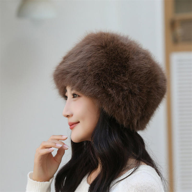 Пушистая меховая шапка-ведро, плюшевая монгольская шапка, женская зимняя ветрозащитная, утепленная, для холода и снега, теплая шапка