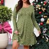 Plus Size Women's Gradient Print Casual Spring/Autumn Pocket Round Neck Long Sleeve Dress