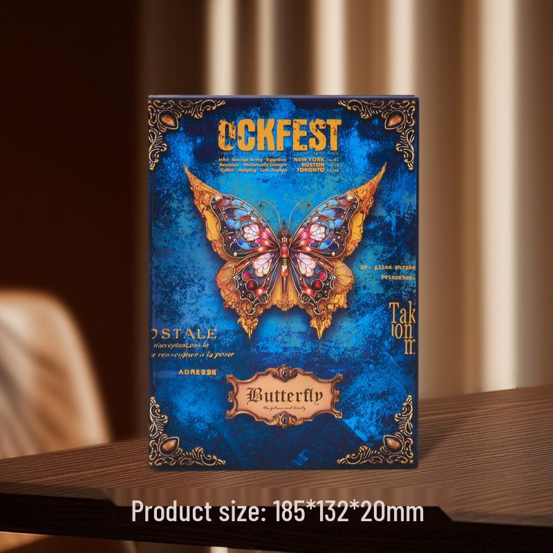 Утолщенный Креативный Ретро Блокнот: Иллюстрация «Волшебная бабочка» для студентов или в качестве подарка на выпускной