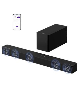 Саундбар ULTIMEA Poseidon M60 для Dolby HDMI Surround 300 Вт Bluetooth Домашний кинотеатр 5.1-канальный для телевизоров, Поддержка Atmos/eARC, Сабвуфер, Кабель, Динамики,
