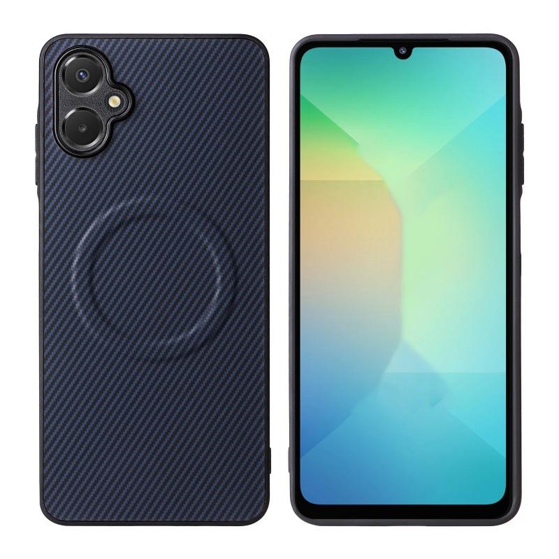 Samsung Galaxy A07/A07S Magnetic Phone Case,Leather Carbon Fiber MagSafe Wireless Charging ShockProof Phone Case Cover for Samsung Galaxy A07/A07S