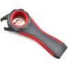 5 In 1 Jar Bottle Can, Lid Twist Off Gripper,Soft Grips Handle,Multifunction Opener, Plastic, Black-red