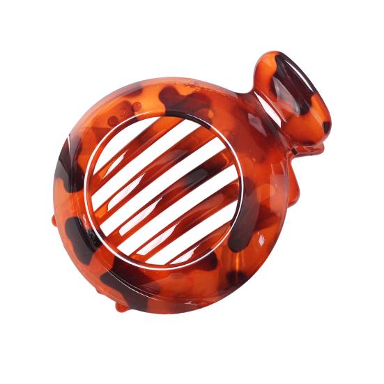 Женская заколка для волос круглая с противоскользящими зубцами, краб для волос, полый дизайн, зажим для волос на затылок, инструмент для укладки волос, аксессуары для волос