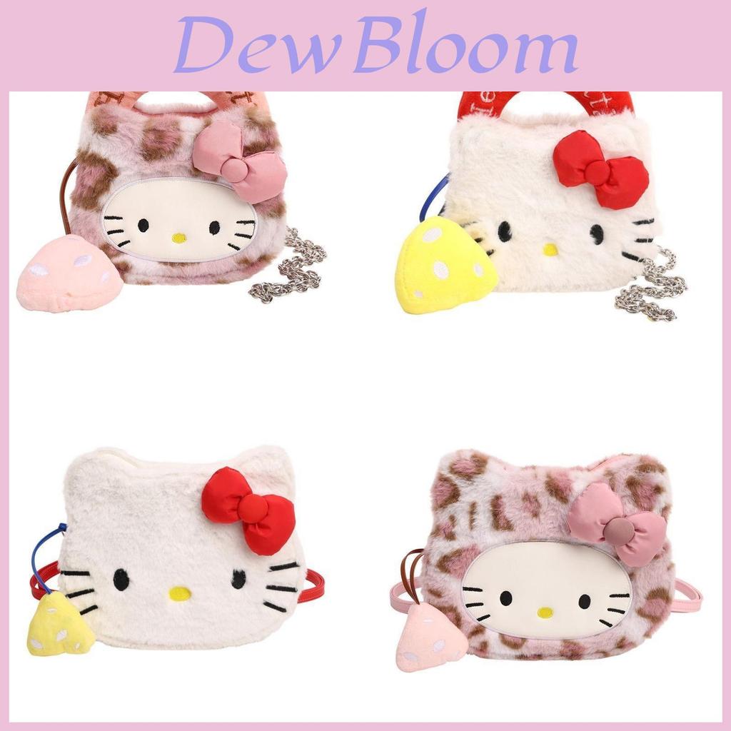 Hello Kitty Cartoon Plush Shoulder Bag With Padded Strap For Daily Use And Easy Organization
