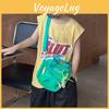 Color Simple Solid Letter Printed Children Single Shoulder Bag Pendant With