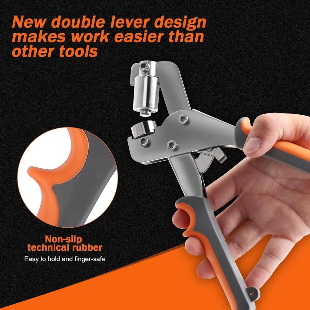 Нержавеющая сталь Отверстие для люверсов Ручной инструмент Портативный легкий ручной монтаж Плоскогубцы для кнопок Кожаная заклепка Пряжка