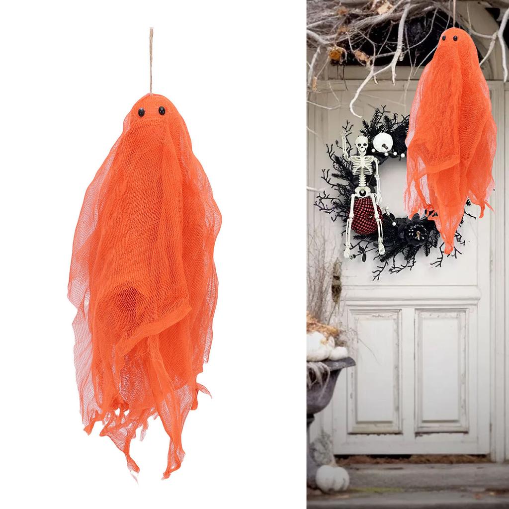 Gauze Ornament with Lanyard Hanging Scary Pendant for Tree Courtyard Window Indoor Outdoor Decoration
