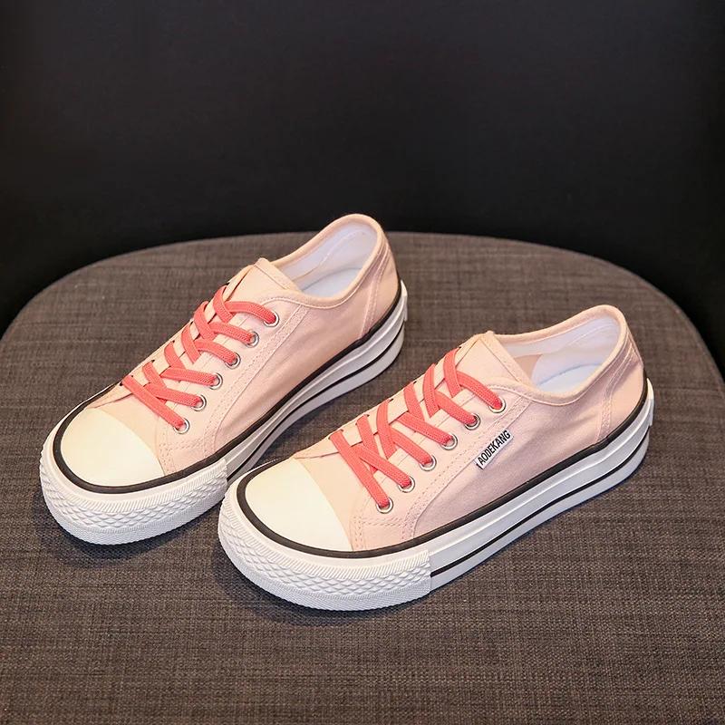 Модные женские кроссовки Zapatos De Mujer Tendencia на платформе, женские повседневные парусиновые туфли, дышащие кроссовки, модная обувь для скейтбординга