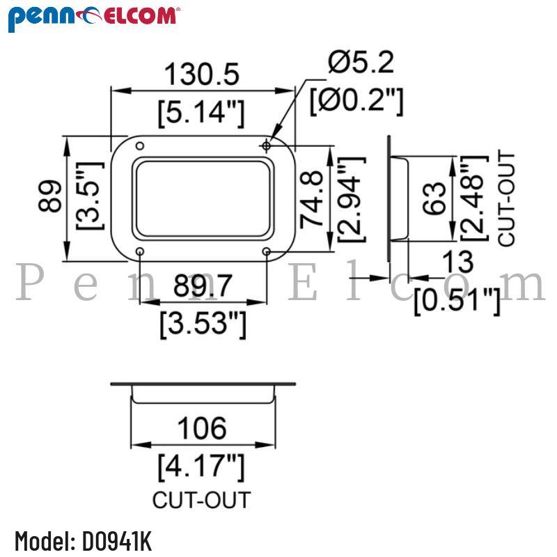 Черная опорная пластина с колесом Penn Elcom для штабелируемых кофров D0941K