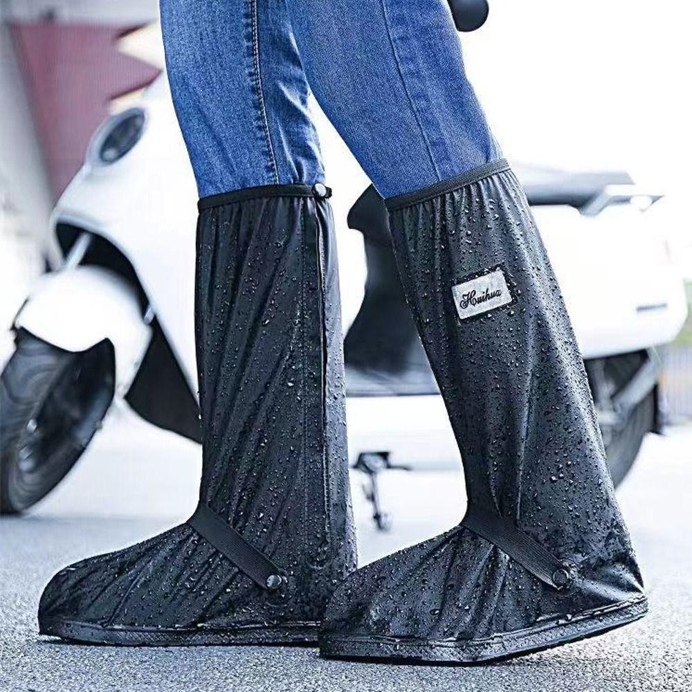 Black Rain Boot Shoe Cover Rainproof Bike Rain Cover Durable Motorcycle Shoe Cover Unisex