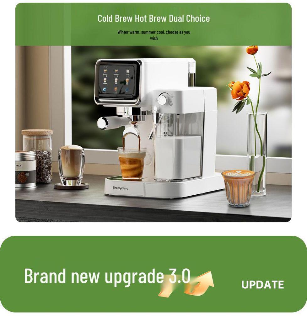 Компактная домашняя кофемашина, двойная горячая/холодная экстракция, управление одной кнопкой, умный капучинатор, полностью автоматическая